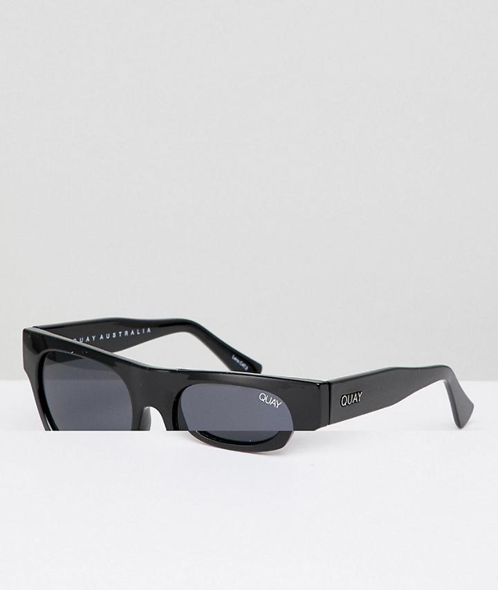 Quay Australia X Sofia Richie Something Extra Square Sunglasses In Black - Black