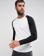 Only & Sons Raglan Long Sleeve Top - White
