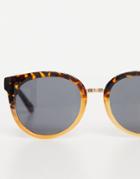 A.kjaerbede Gray Womens Oversized Cat Eye Sunglasses In Brown Tort Fade