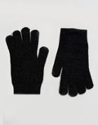 Asos Touch Screen Gloves In Black - Black