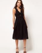 Kore By Sophia Kokosalaki Star Trim Midi Dress - Black