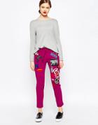 Love Moschino Patch Sweatpants In Pink - Pi1