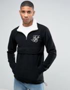 Siksilk Overhead Sweatshirt With Fleece Lining - Black