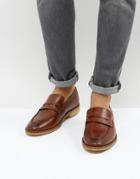 Asos Loafers In Tan Leather With Gum Sole - Tan