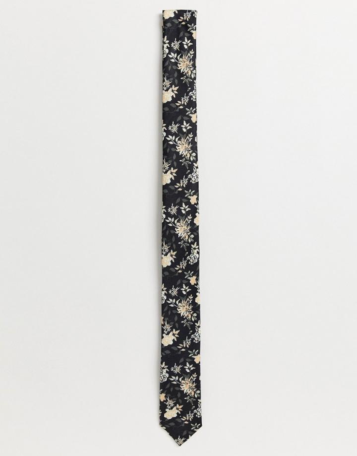 Jack & Jones Premium Blade Tie In Pink Floral - Pink