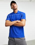 Asos 4505 Easy Fit Training T-shirt With Contrast Piping-blues