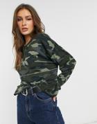 Bb Dakota Camo Sweater In Green