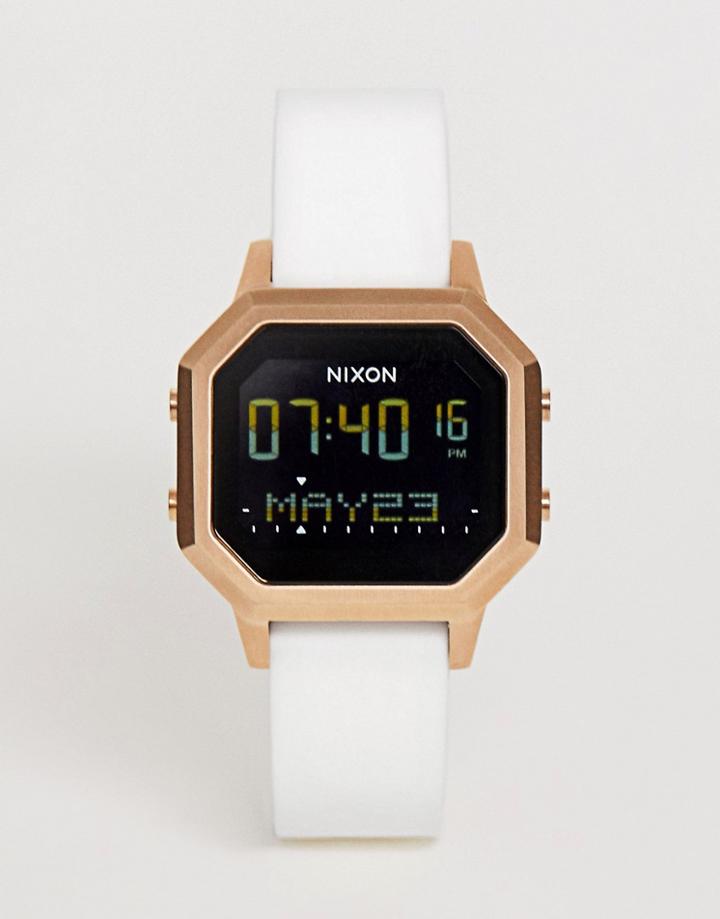 Nixon A1211 Siren Silicone Watch In White