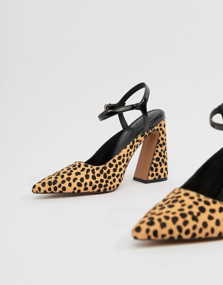 Asos Design Pioneer Premium Leather Heels - Multi