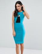 Vesper Wrap Front Pencil Dress - Multi