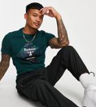 Barbour Beacon Check Diamond T-shirt In Green Exclusive At Asos
