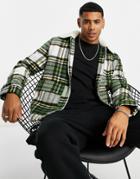 Another Influence Checked Jacket In Green