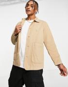 Gramicci Twill Utility Jacket In Tan-brown
