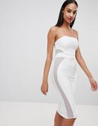 Missguided Bandeau Bandage Dress - White