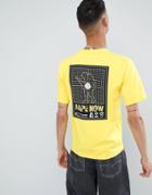 Aape By A Bathing Ape T-shirt With Grid Back Print In Yellow - Yellow