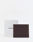 Farah Bi-fold Wallet In Brown Leather - Brown
