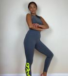 Asos 4505 Petite Graphic Logo Yoga Legging-grey