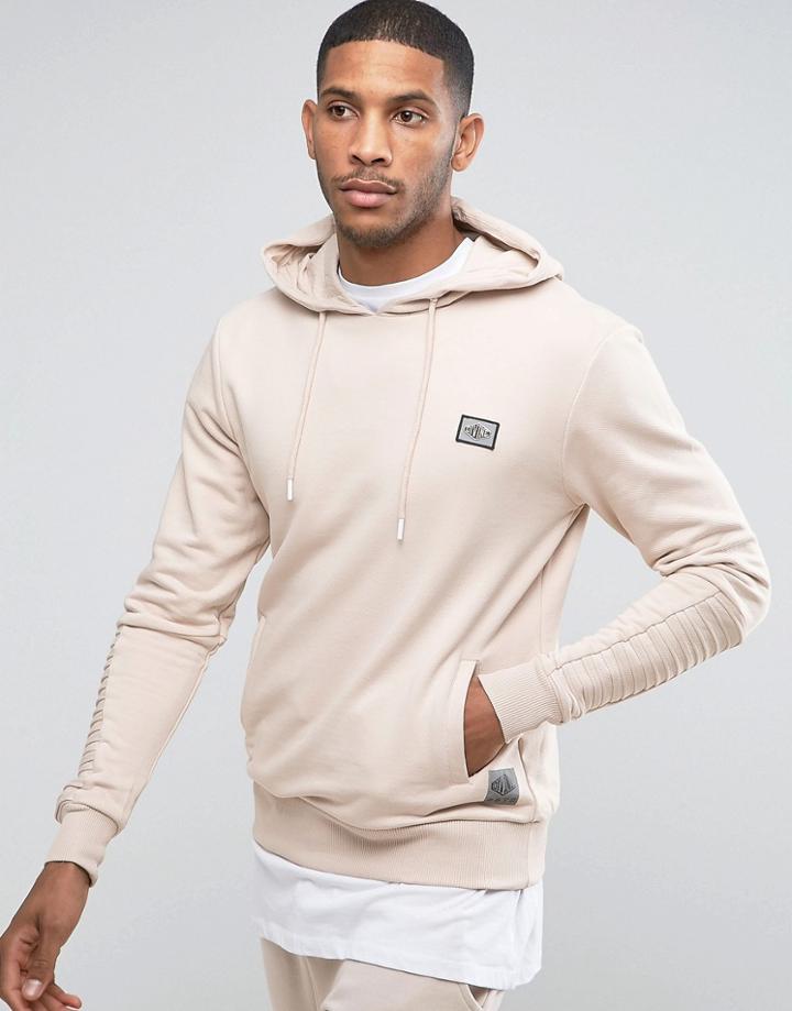 Divine Core Sleeve Detail Hoodie - Tan