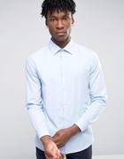 Burton Menswear Slim Blue Shirt - Blue