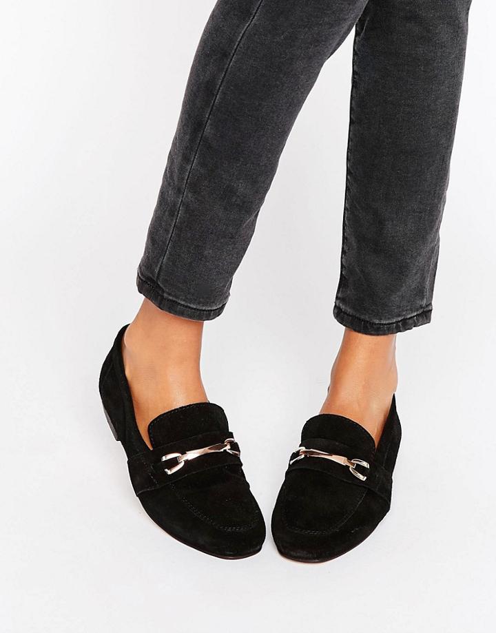 Asos Movement Suede Loafers - Black