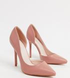 Glamorous Wide Fit D'orsay Pumps In Blush-neutral