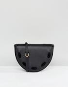 Liquorish Crescent Saddle Bag - Black