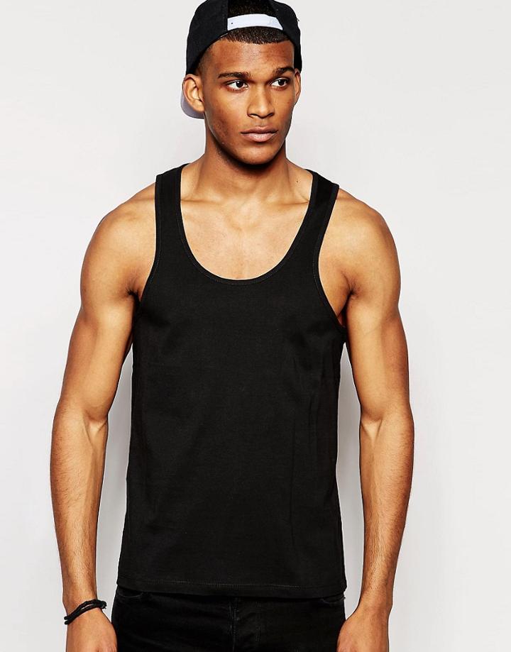 Asos Tank In Black - Black