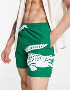 Lacoste Croc Logo Swim Shorts-green
