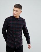 New Look Regular Fit Check Shirt In Black - Black