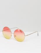 Skinnydip Round Pink & Yellow Lens Sunglasses - Multi