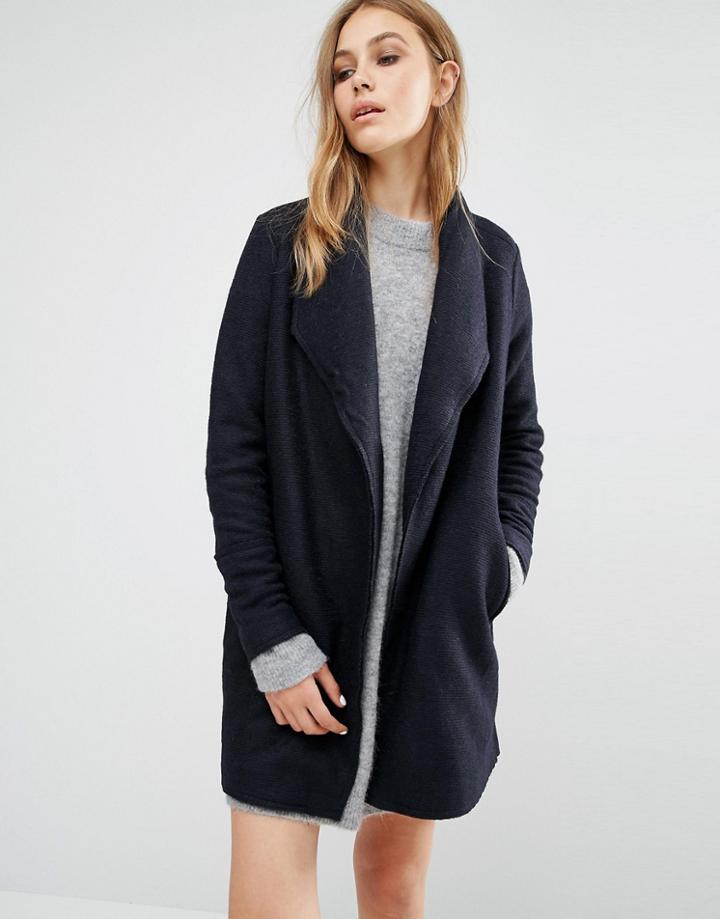 Vero Moda Belted Coat - Navy