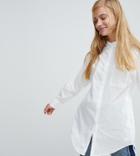 Monki Split Side Shirt - White