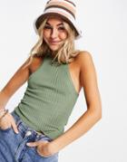 Emory Park Fitted Tank In Wide Rib-green