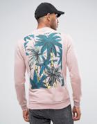 Friend Or Faux Hayhurst Back Print Sweater - Pink