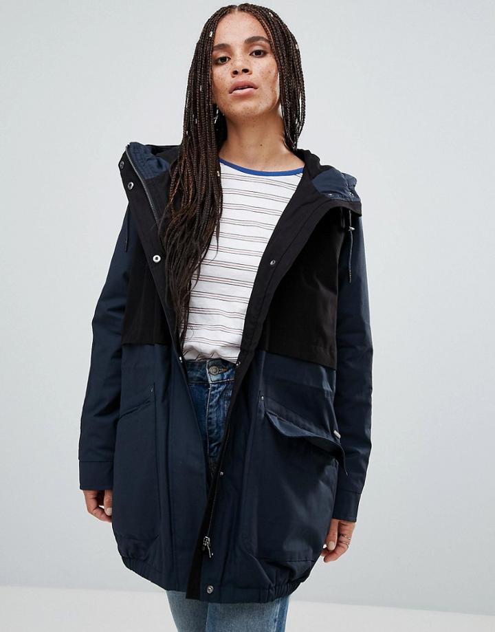 Parka London Catelyn Contrast Parka Coat - Green