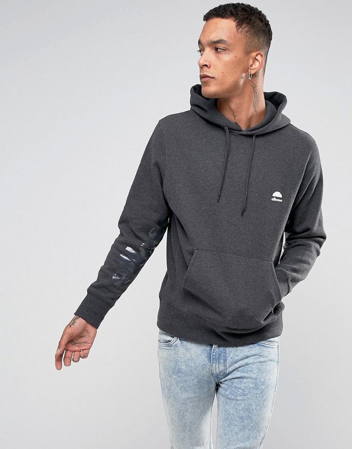 Ellesse Italia Hoodie With Sleeve Print In Gray - Gray