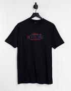 Asos Design T-shirt In Black With Monte Carlo Print
