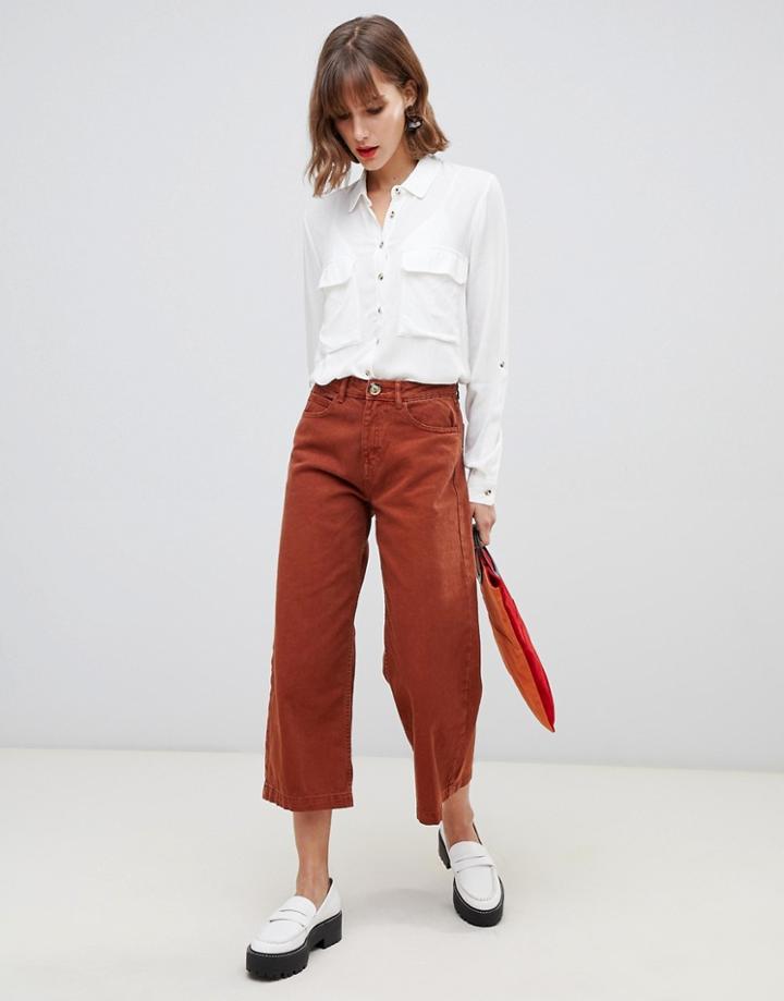Stradivarius Str Rust Culottes - Red