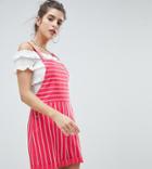 Reclaimed Vintage Inspired Stripe Romper - Pink