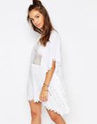 Seafolly Lace Insert Caftan - White