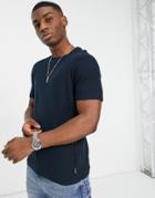 Jack & Jones Core Raglan Heavyweight T-shirt In Navy