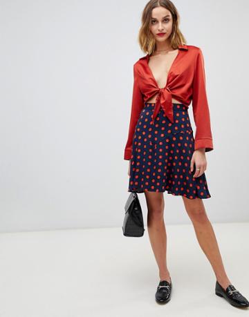 Custommade Polka Dot Mini Skirt - Multi