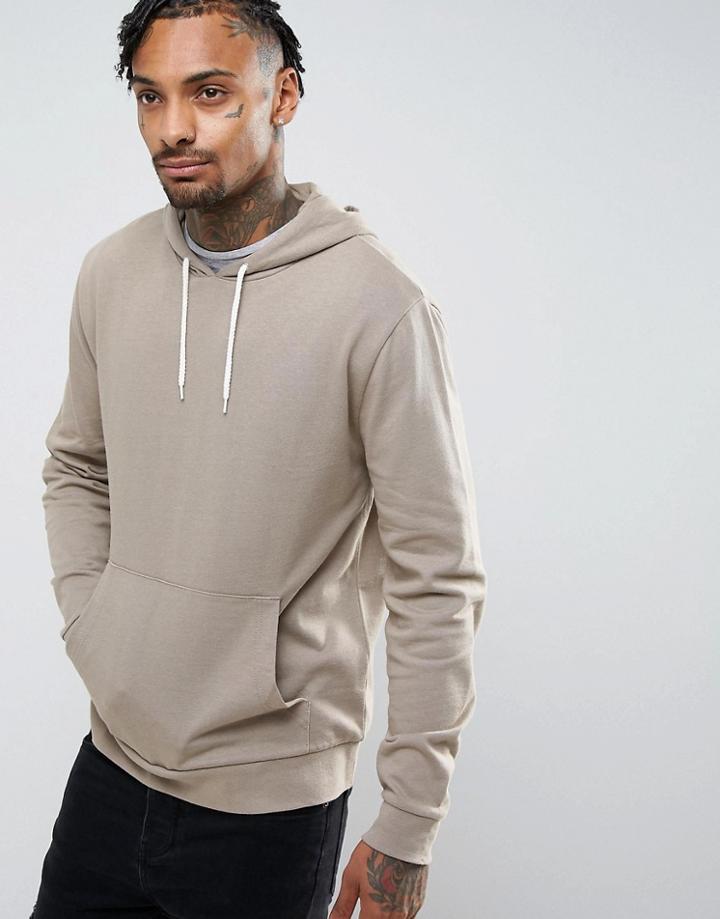 Asos Hoodie In Beige - Beige