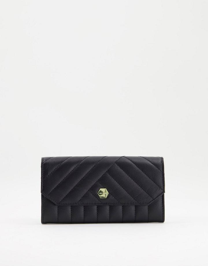Ted Baker Selbet Wallet In Black-pink
