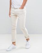 Hoxton Denim Super Skinny Jeans In Dusty Pink - Pink