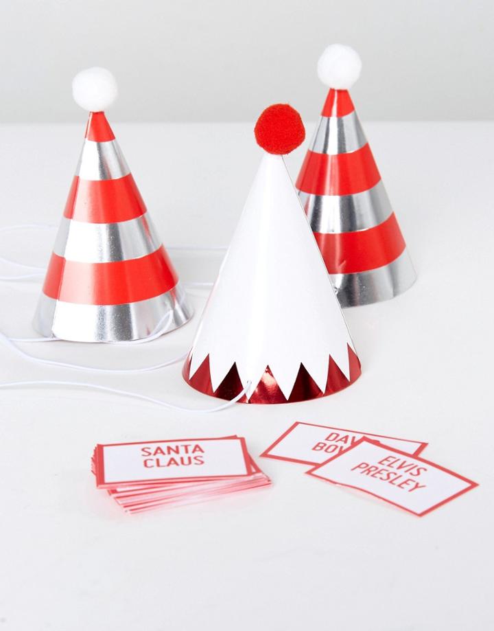 Talking Tables Holidays Who Am I Party Hats Game - Multi