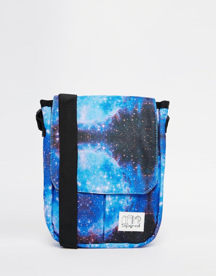 Spiral Galaxy Saturn Flight Bag - Blue