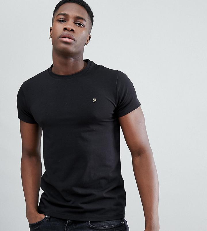 Farah Southall Super Slim Fit Logo T-shirt In Black Exclusive At Asos