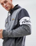 Ellesse Zip Through Panel Hoodie - Gray