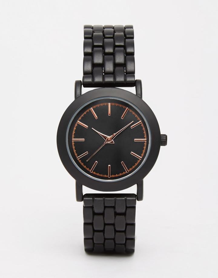 Asos All Black Boyfriend Watch - Black